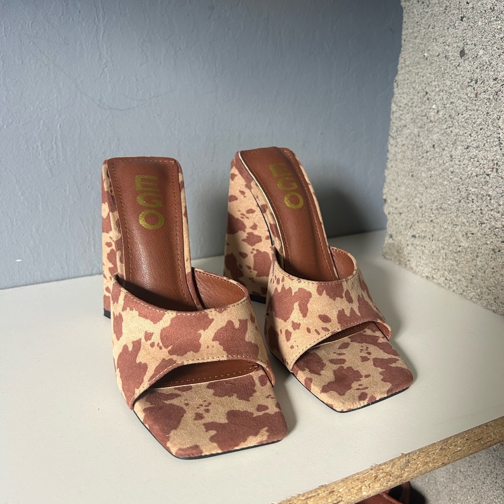 Women's Brown Tan Heeled Sandals